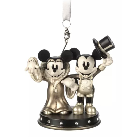 Mickey Mouse and Minnie Mouse Sketchbook Ornament, Mickey's Gala Premier Xmas - Picture 1 of 3